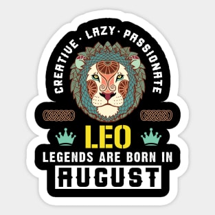 Zodiac Leo: Born In August Sticker